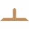 Ekena Millwork Portland Timber Gable Bracket, Western Red Cedar, 48"W x 22"H x 1 1/2"D x 5 1/2"F, 11/12 Pitch GBW048X22X0206POR00SWR - alternate 1